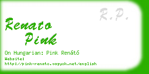 renato pink business card